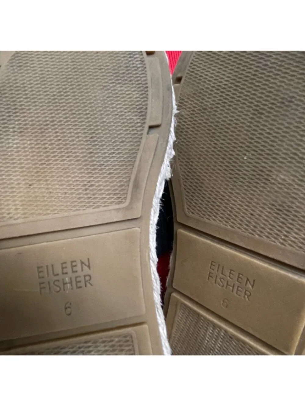 Eileen Fisher Black Tarry Toe Loop Espadrilles Wedge Slide Sandals Women’s 6